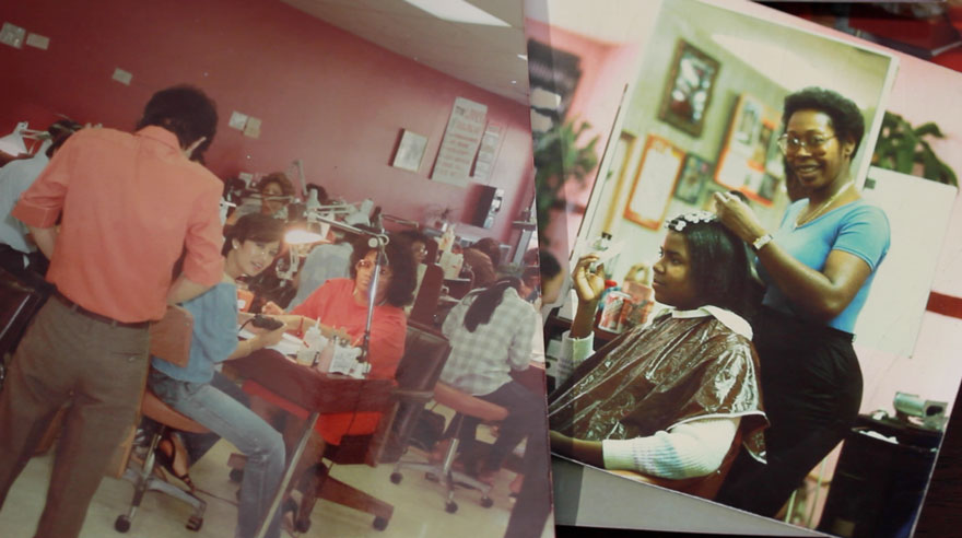 Nailed It logo: Neon Sign showing manicured hand with flower. 5