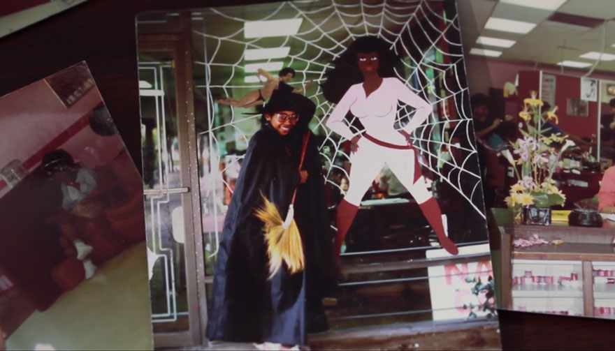 Nailed It logo: Neon Sign showing manicured hand with flower. 6